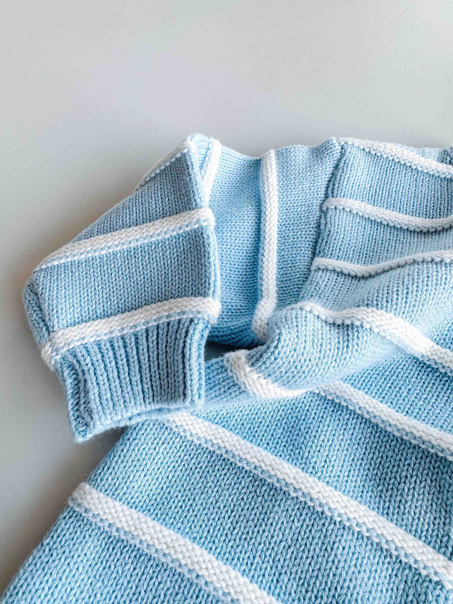 Freckles The Label Raised Stripe Full Romper Arctic