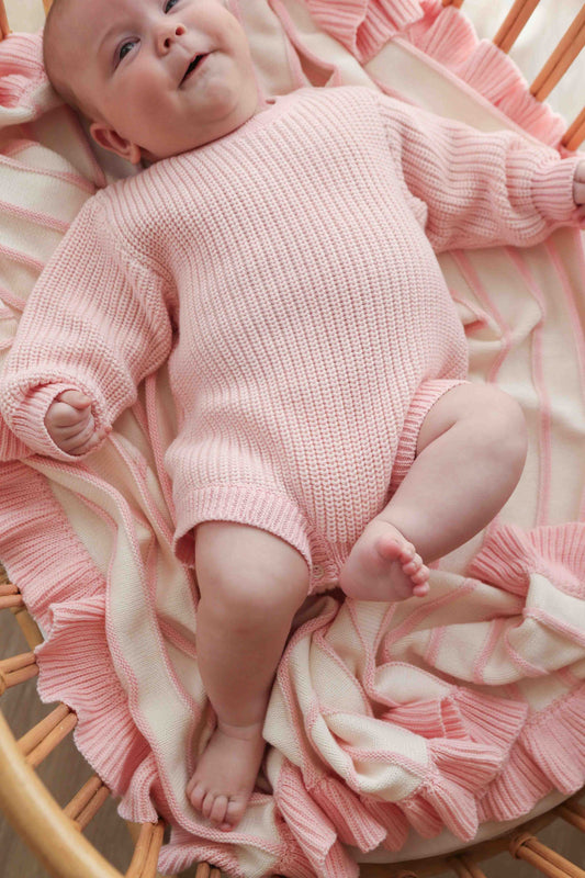 Freckles The Label Chunky Long Sleeve Romper Sweatpea