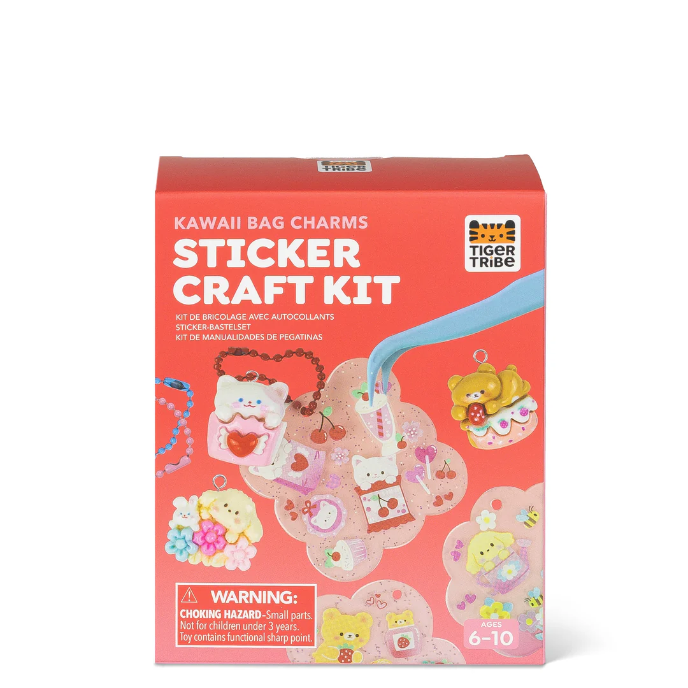 Tiger Tribe Sticker Craft Kit Kawaii Bag Charms