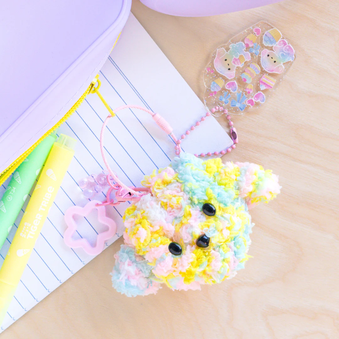 Tiger Tribe Bag Charm Kit Fluffy Dog