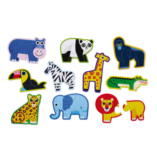 Crocodile Creek Let's Begin Puzzle 2 pc Jungle (Box)