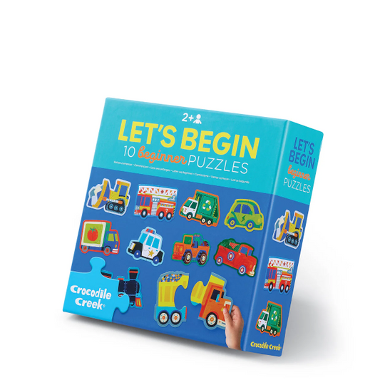 Crocodile Creek Let's Begin Puzzle 2 pc Vehicles (Box)