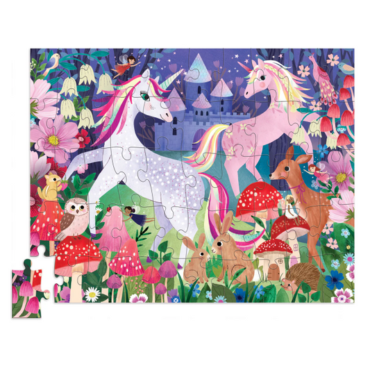 Crocodile Creek Flat House Puzzle 50 pc Unicorn