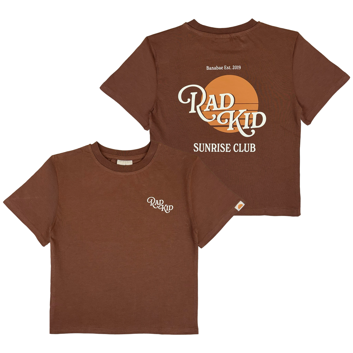 Banabae Rad Kid Sunrise Club Tee Choc