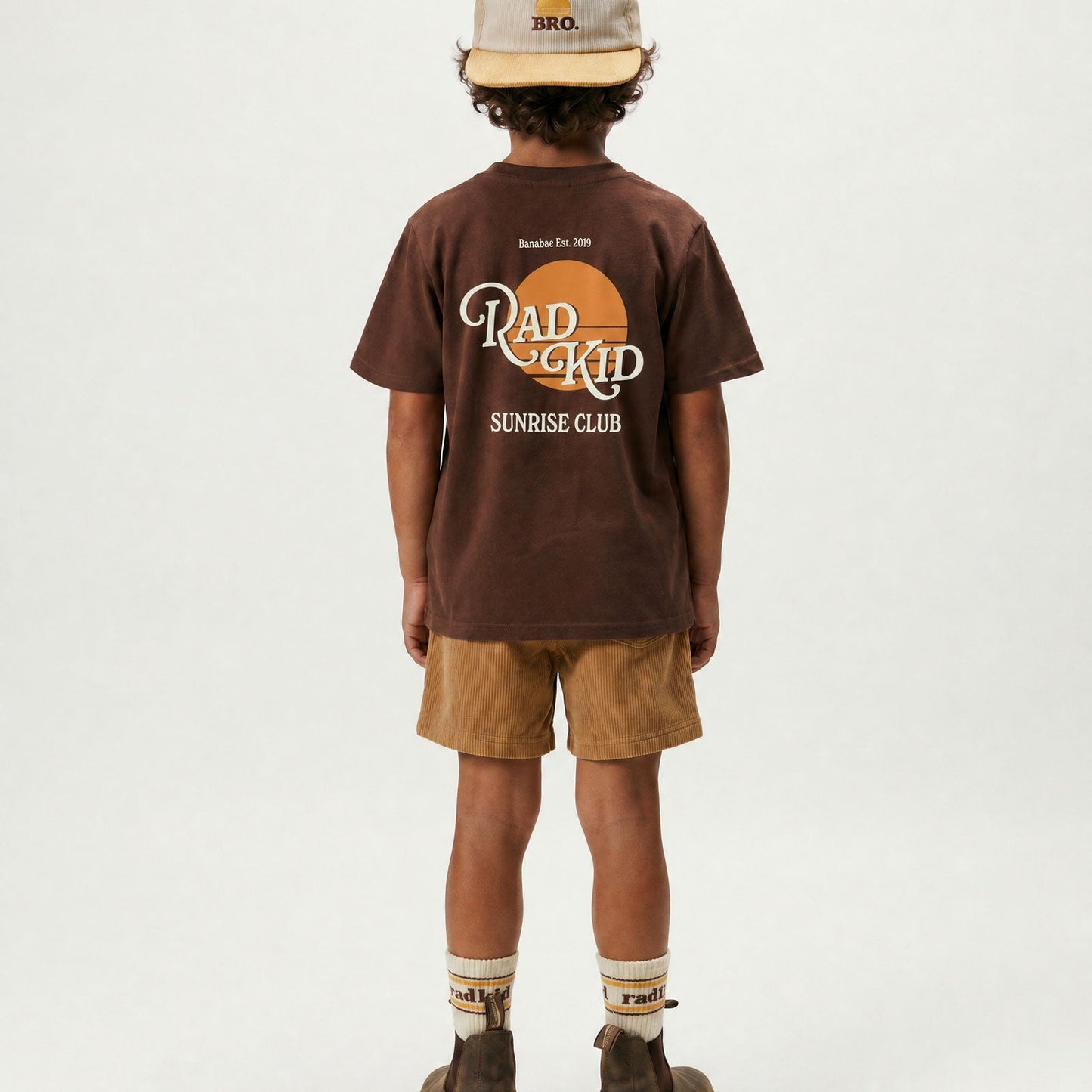 Banabae Rad Kid Sunrise Club Tee Choc