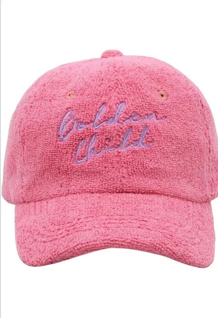 Golden Child - Endless Summer Brimmed Terry Towelling Cap - Pink