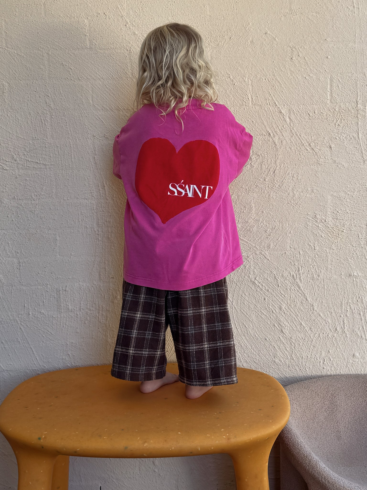 Sśaint Kids Pink Heart Tee