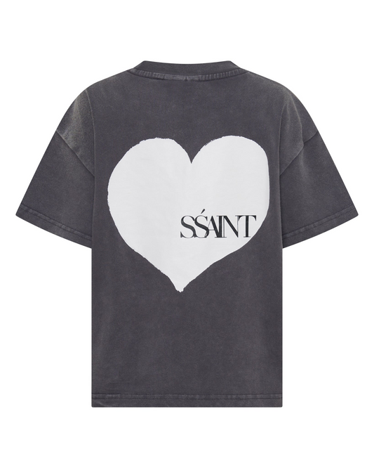 Sśaint Kids Grey Heart Tee