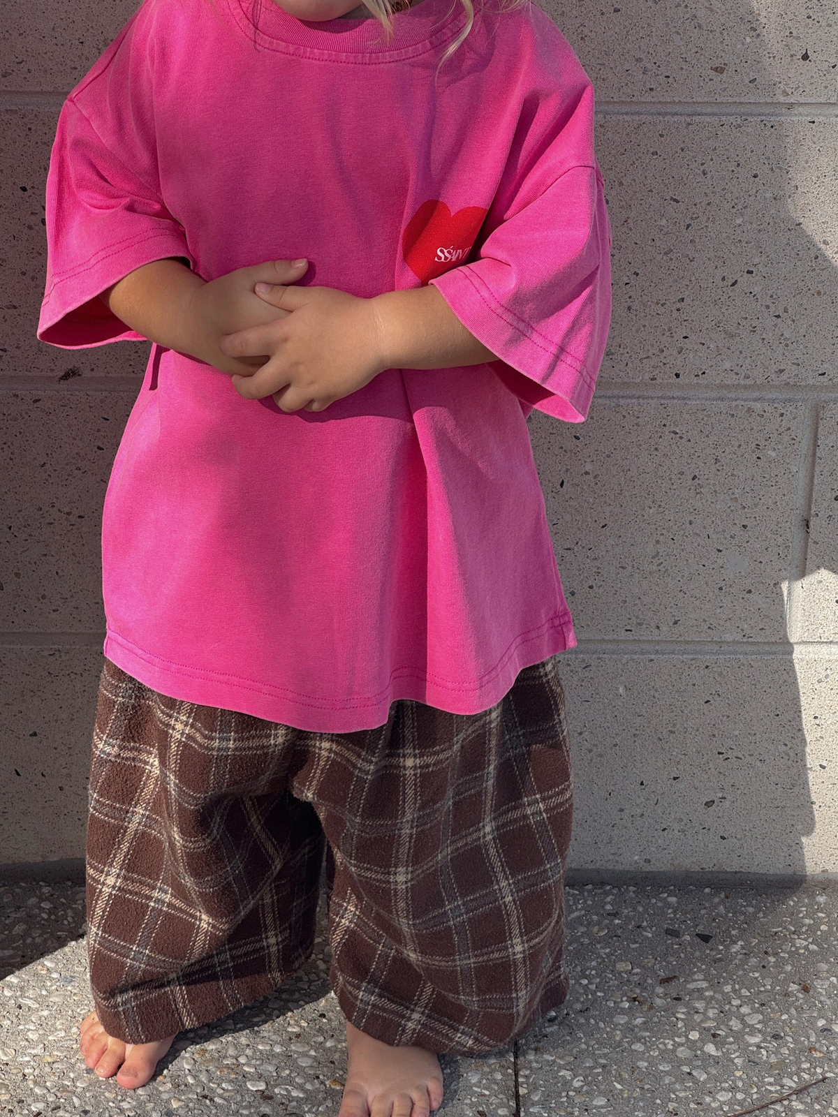 Sśaint Kids Pink Heart Tee