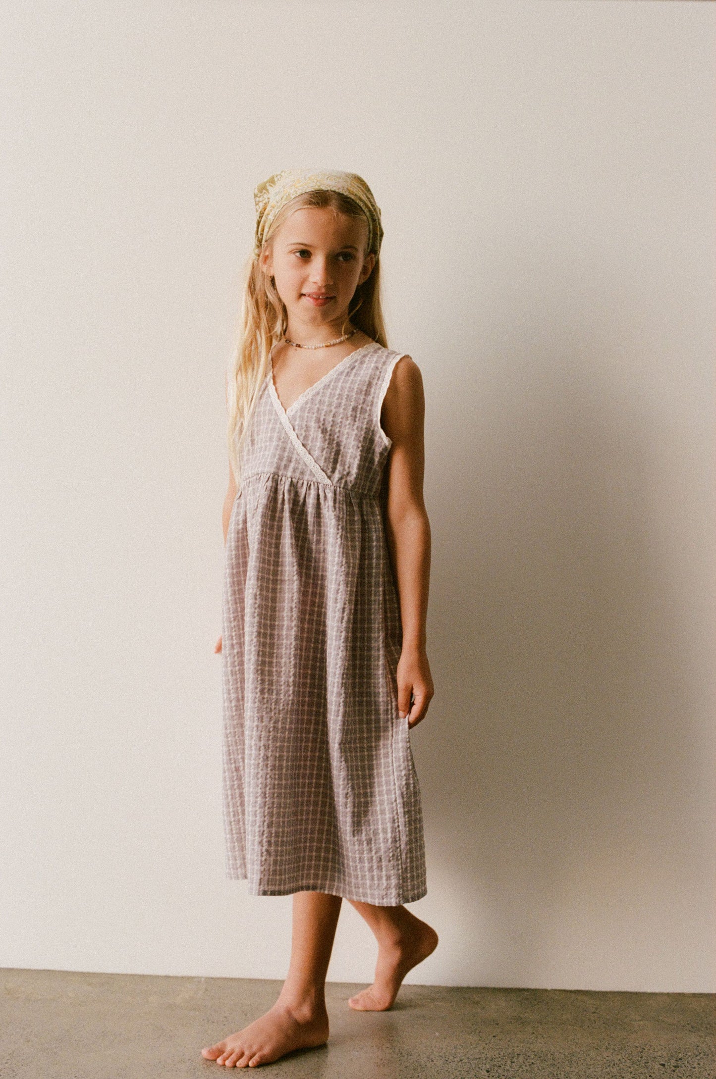 Illoura The Label Eden Dress Mauve Plaid