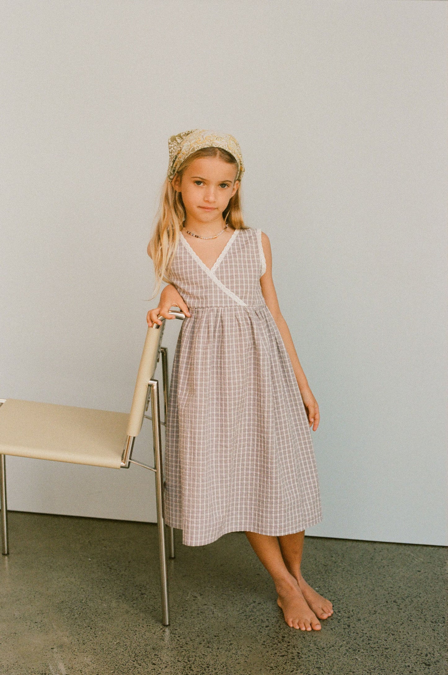 Illoura The Label Eden Dress Mauve Plaid