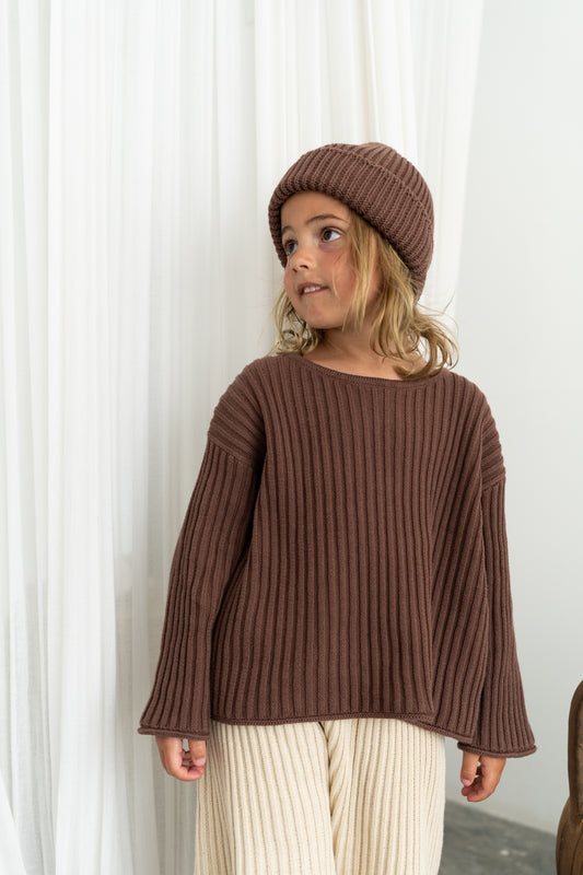 Illoura The Label Knit Beanie Cocoa