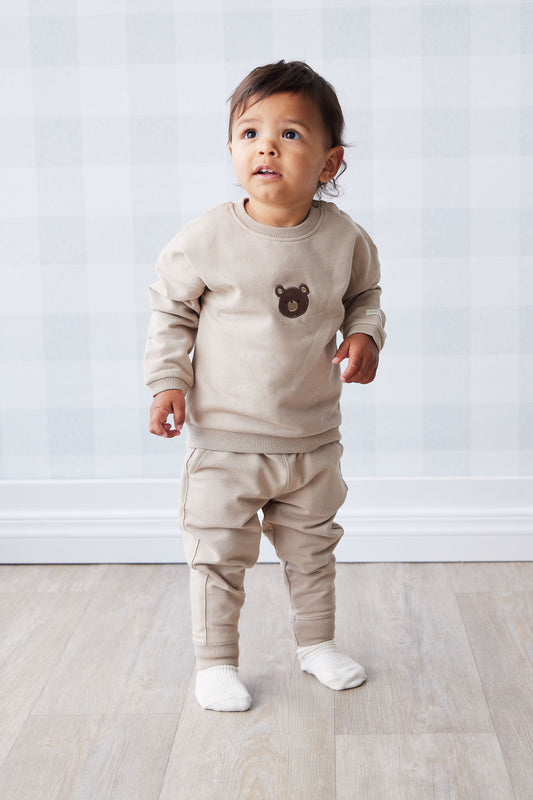 Jamie Kay Organic Cotton Damien Sweatshirt Fawn Bear