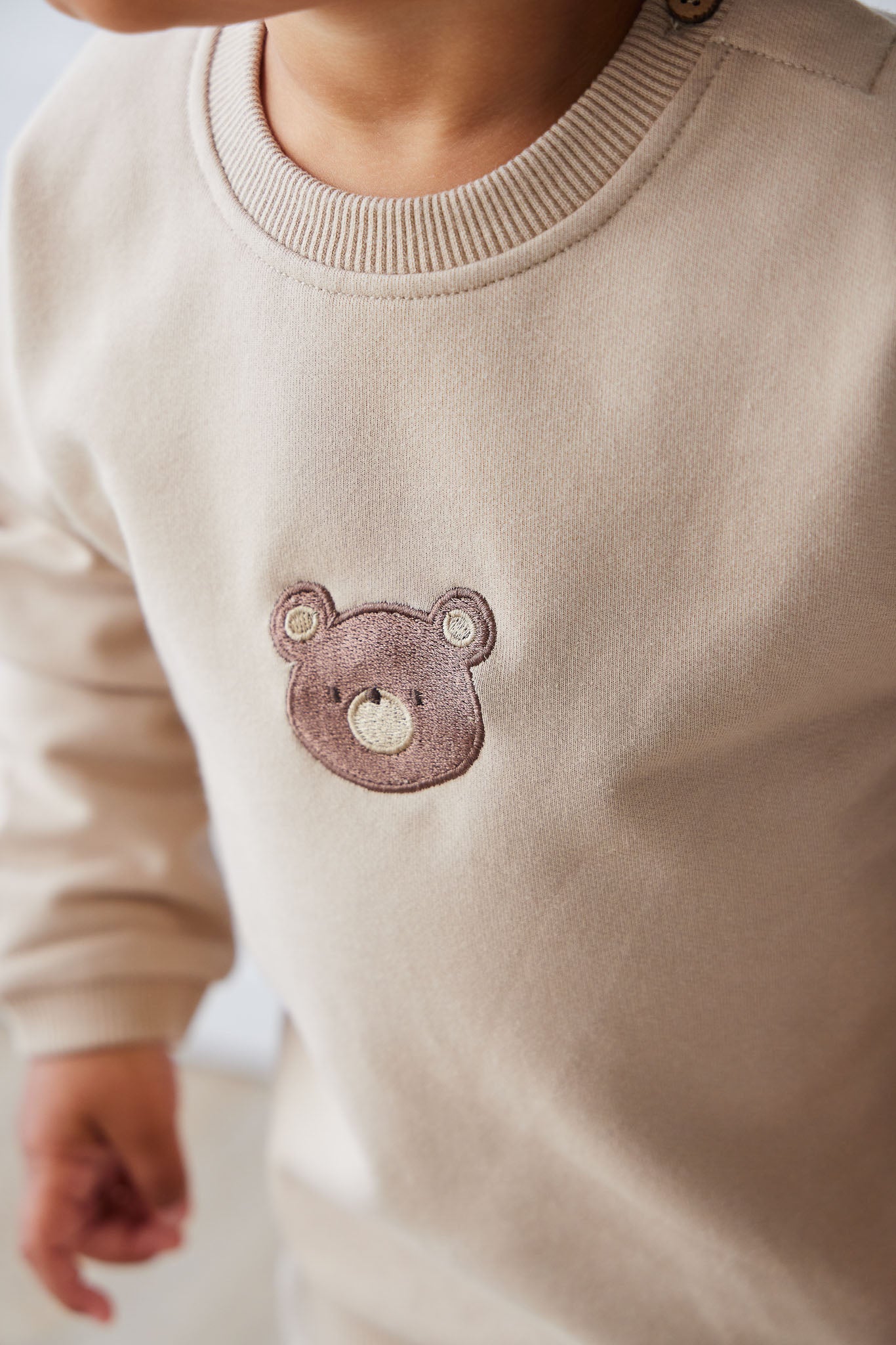 Jamie Kay Organic Cotton Damien Sweatshirt Fawn Bear