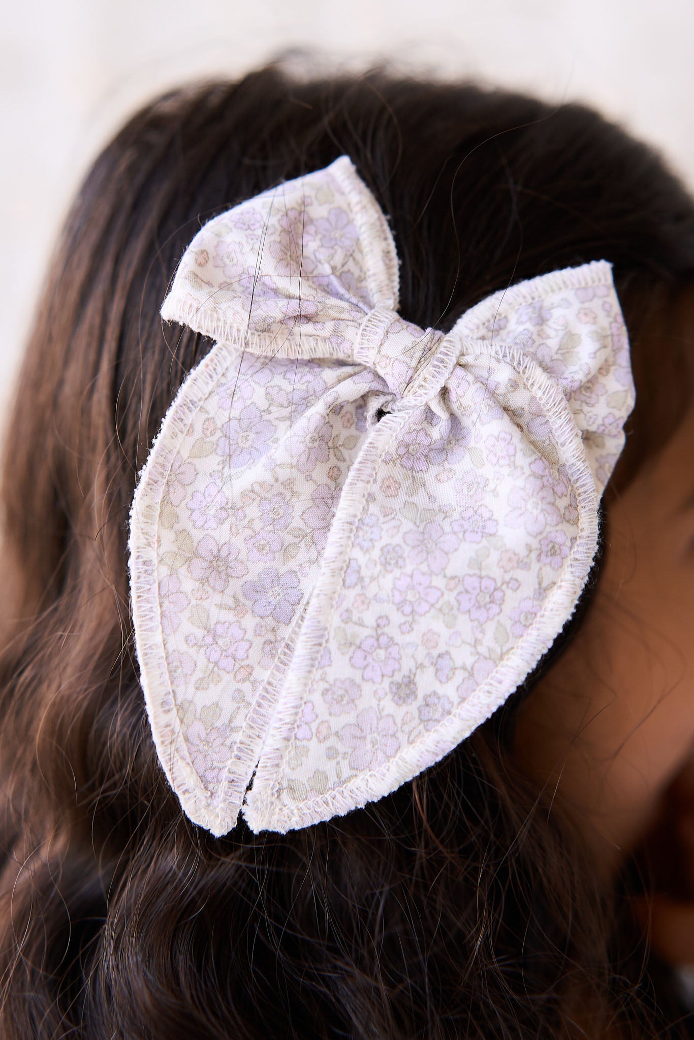 Jamie Kay Organic Cotton Bow Chloe Lavender