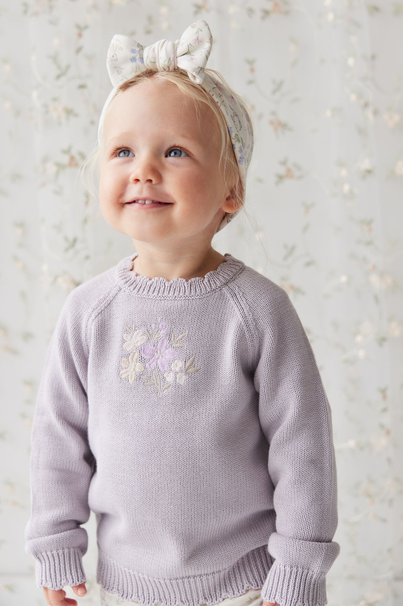 Jamie Kay Audrey Knitted Jumper Starling Goldie Bouquet