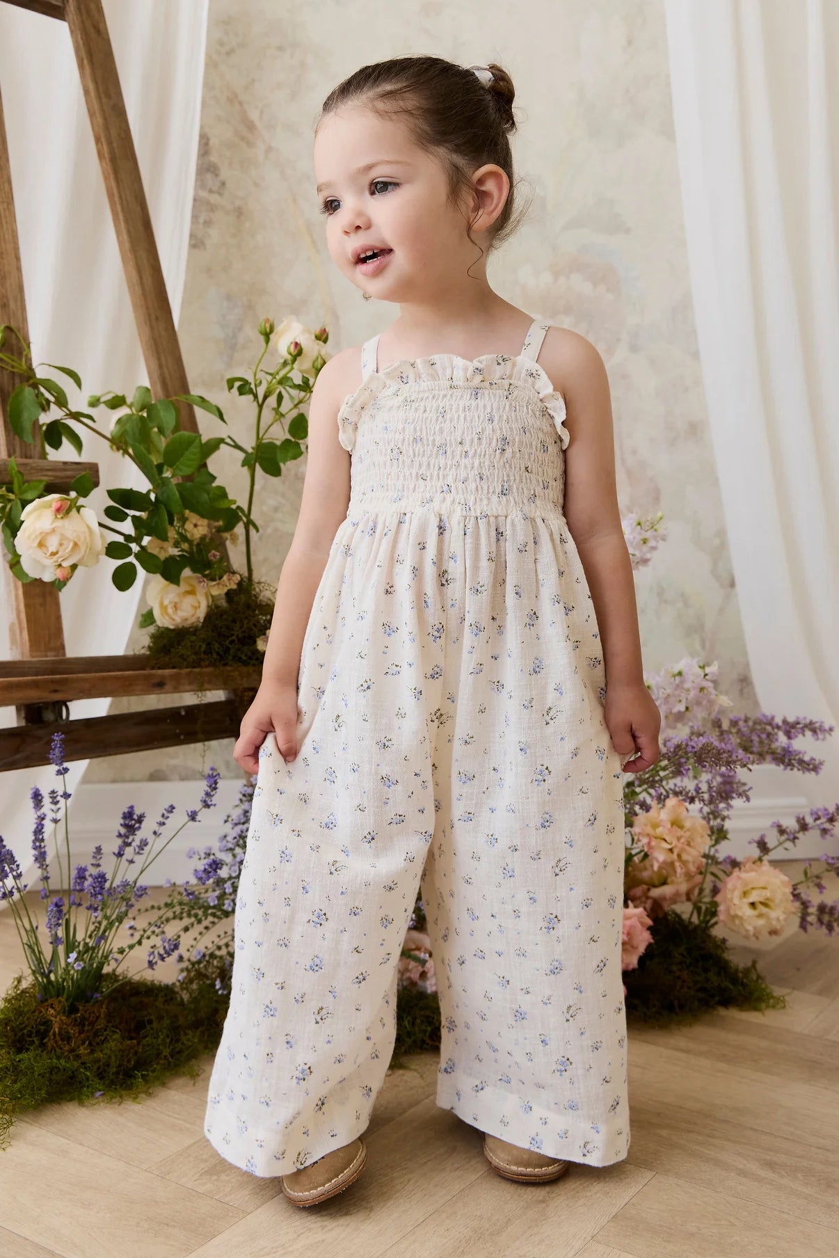 Jamie Kay Organic Cotton Arabella Jumpsuit Juniper Fields Blue