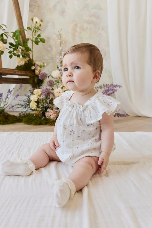 Jamie Kay Organic Cotton Muslin Harriet Playsuit Ayla Whisper