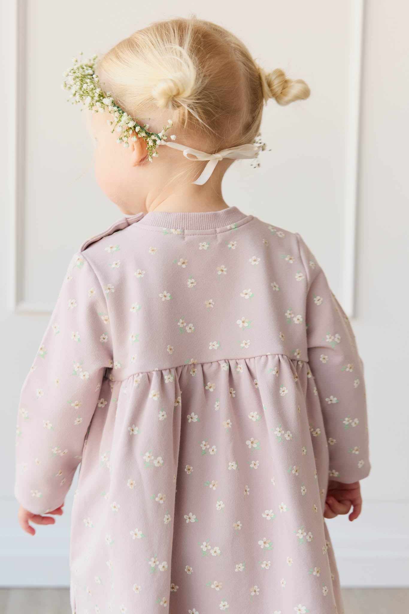 Jamie Kay Organic Cotton Charlotte Dress Simple Flowers Lilac