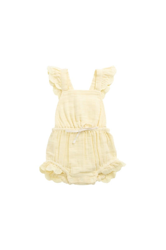 Jamie Kay Organic Cotton Muslin Luciana Playsuit Sunshine