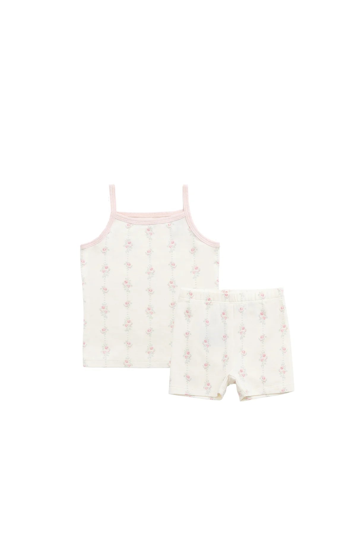 Jamie Kay Organic Cotton Jolie Singlet Pyjama Set Rose Trail