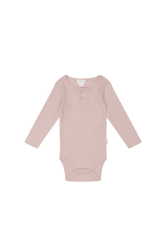 Jamie Kay Organic Cotton Modal Long Sleeve Bodysuit Powder Pink