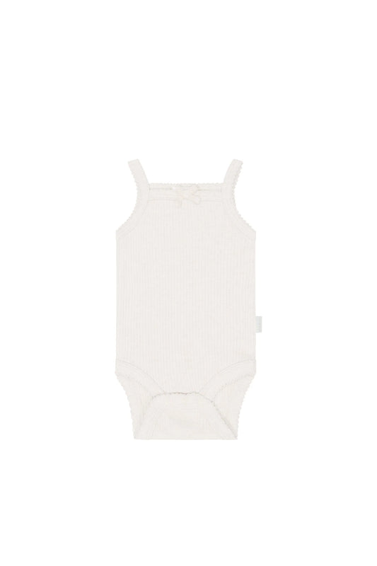 Jamie Kay Organic Cotton Modal Singlet Bodysuit Icing Marle