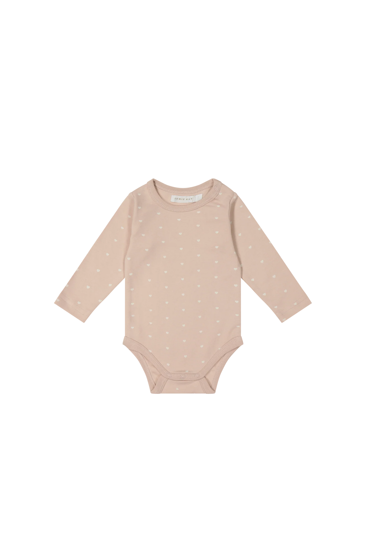 Jamie Kay Organic Cotton Long Sleeve Bodysuit Mon Amour Rose