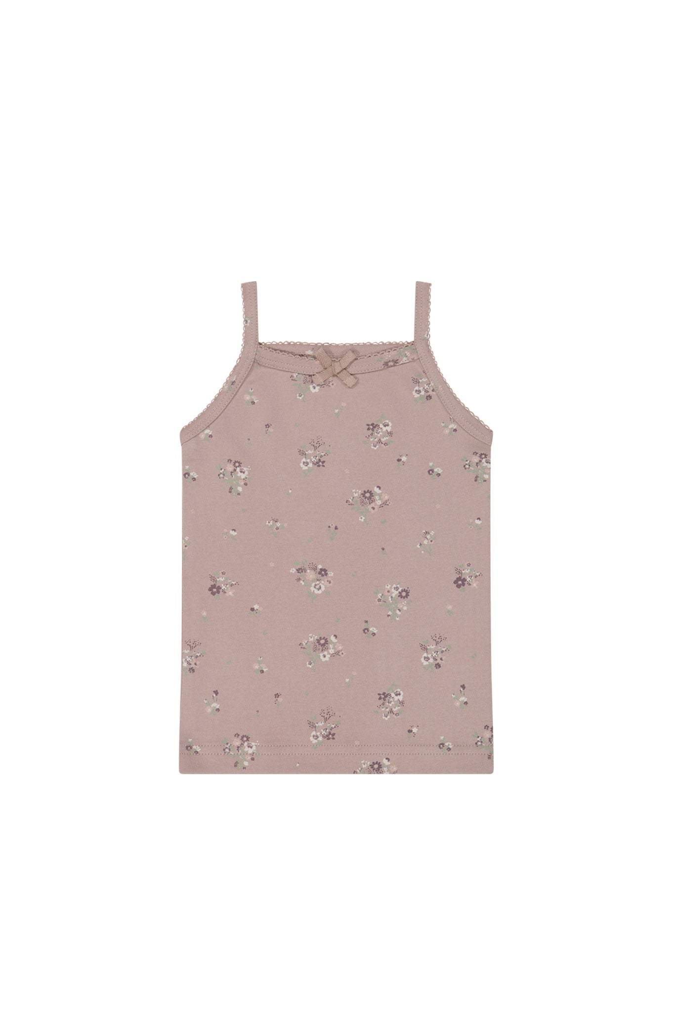 Jamie Kay Organic Cotton Singlet Lauren Floral Fawn