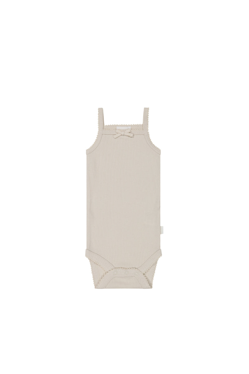 Jamie Kay Organic Cotton Modal Singlet Bodysuit Beech