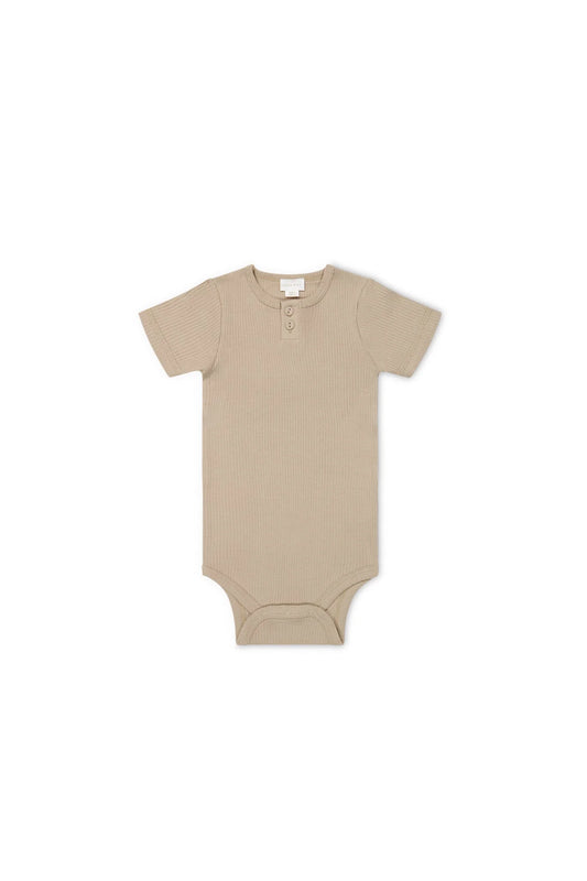 Jamie Kay Organic Cotton Modal Darcy Rib Tee Bodysuit Fawn