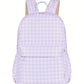 Kinnder Junior Kindy/School Backpack Lilac Gingham