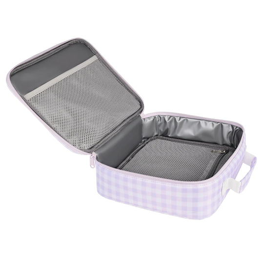 Kinnder Junior Insulated Lunch Bag Lilac Gingham
