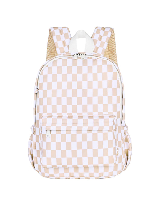 Kinnder Mini Toddler/Daycare Backpack Caramel Check