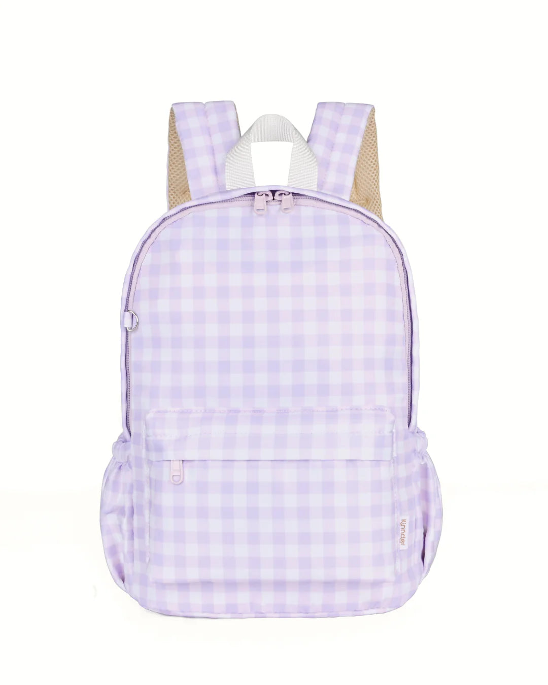 Kinnder Mini Toddler/Daycare Backpack Lilac Gingham