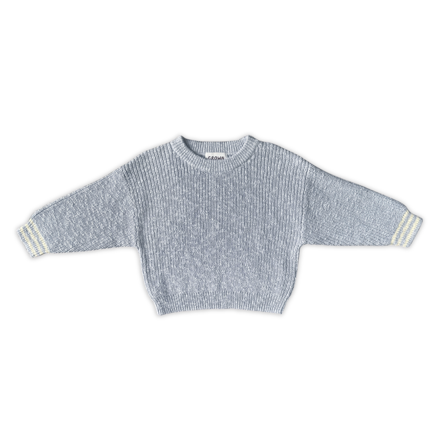 Grown Organic Essential Textured Knit Pull Over - Haze