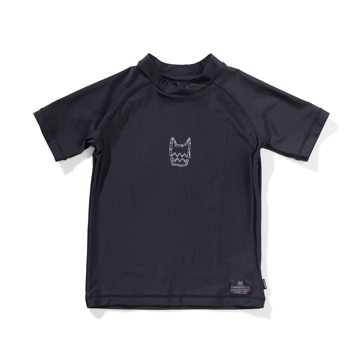 Munster Kids Logo Shortsleeve Rash Shirt Black