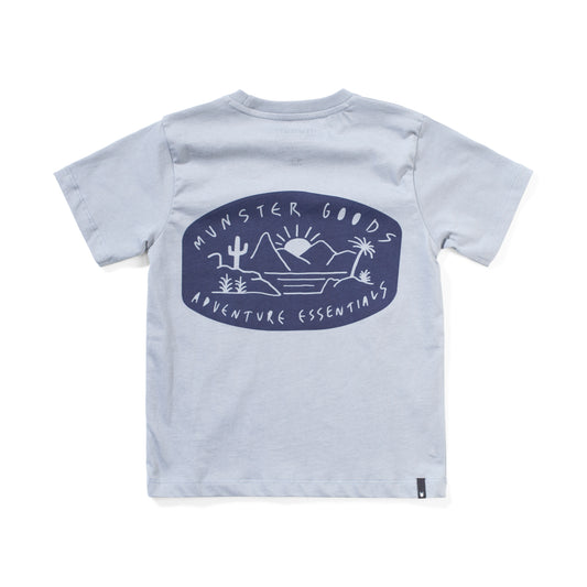 Munster Kids Palmlife Short Sleeve Tee Mid Blue