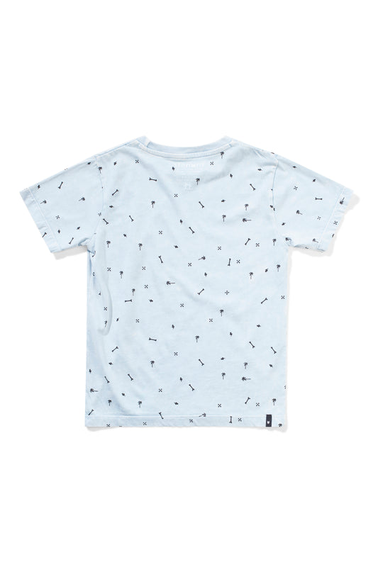 Munster Kids Confetti Tee Mineral Blue