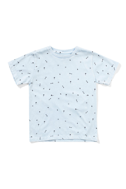 Munster Kids Confetti Tee Mineral Blue