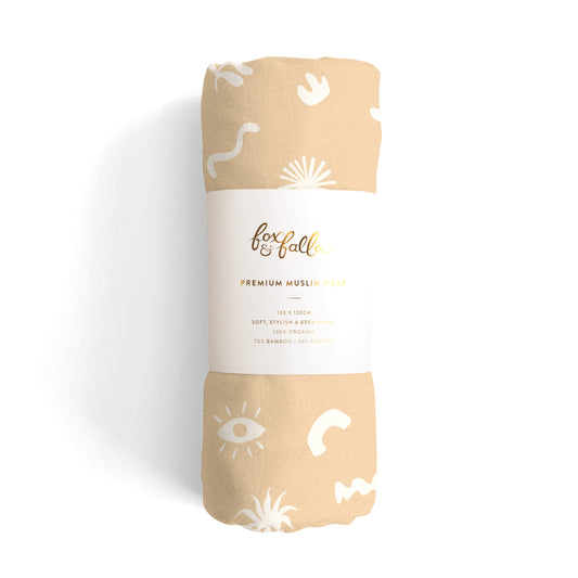 Fox & Fallow Organic Muslin Wrap Swaddle Fresco