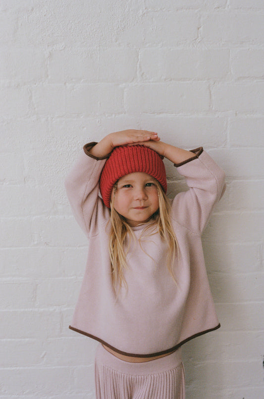 Illoura The Label Knit Beanie Chilli