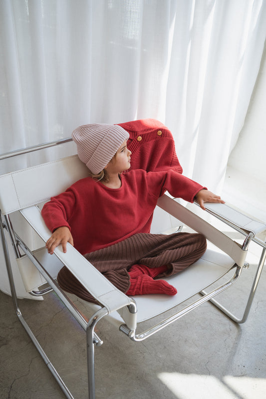 Illoura The Label Knit Beanie Dusty Pink