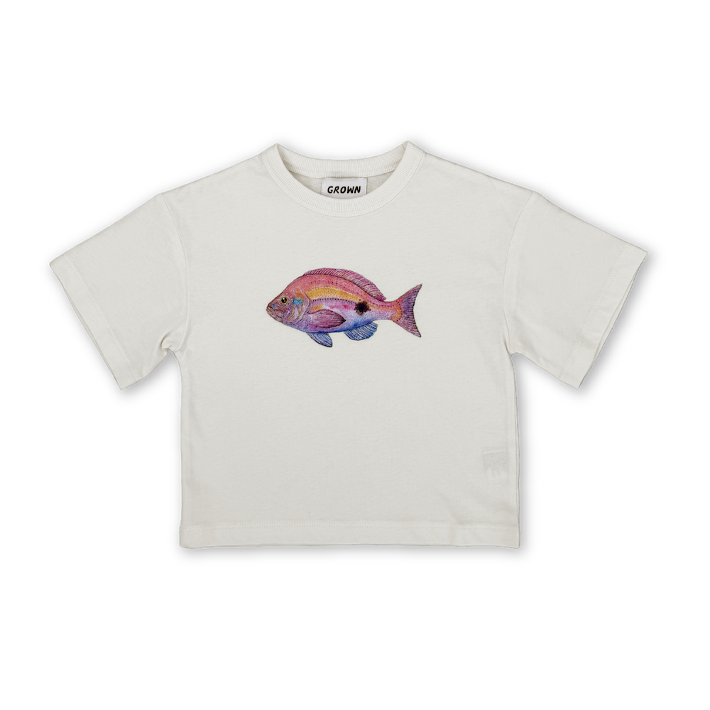 Grown Perch Fish Tee - Cream
