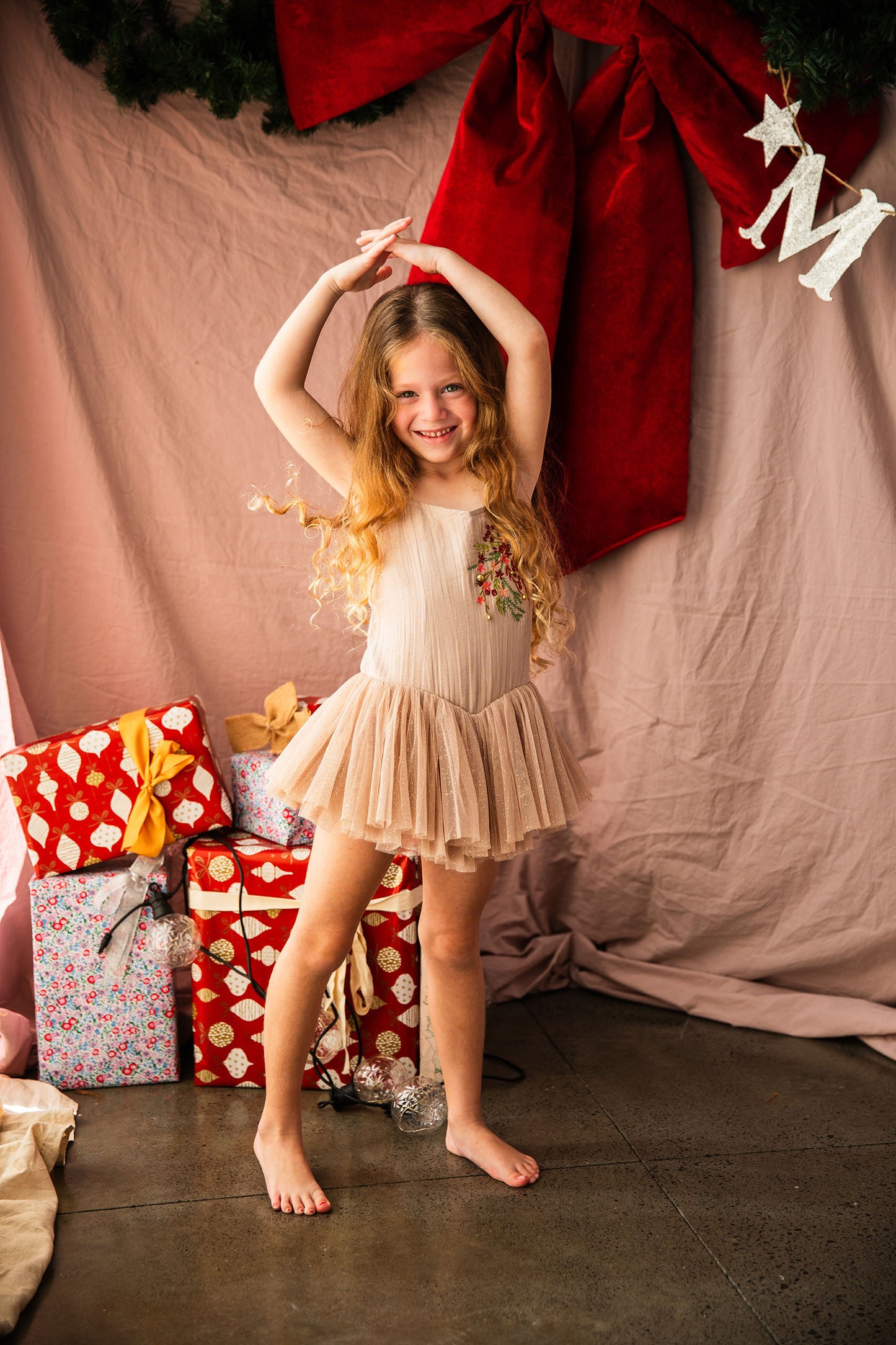 Bella and Lace Nutcracker Tutu Dress Brandy Custard