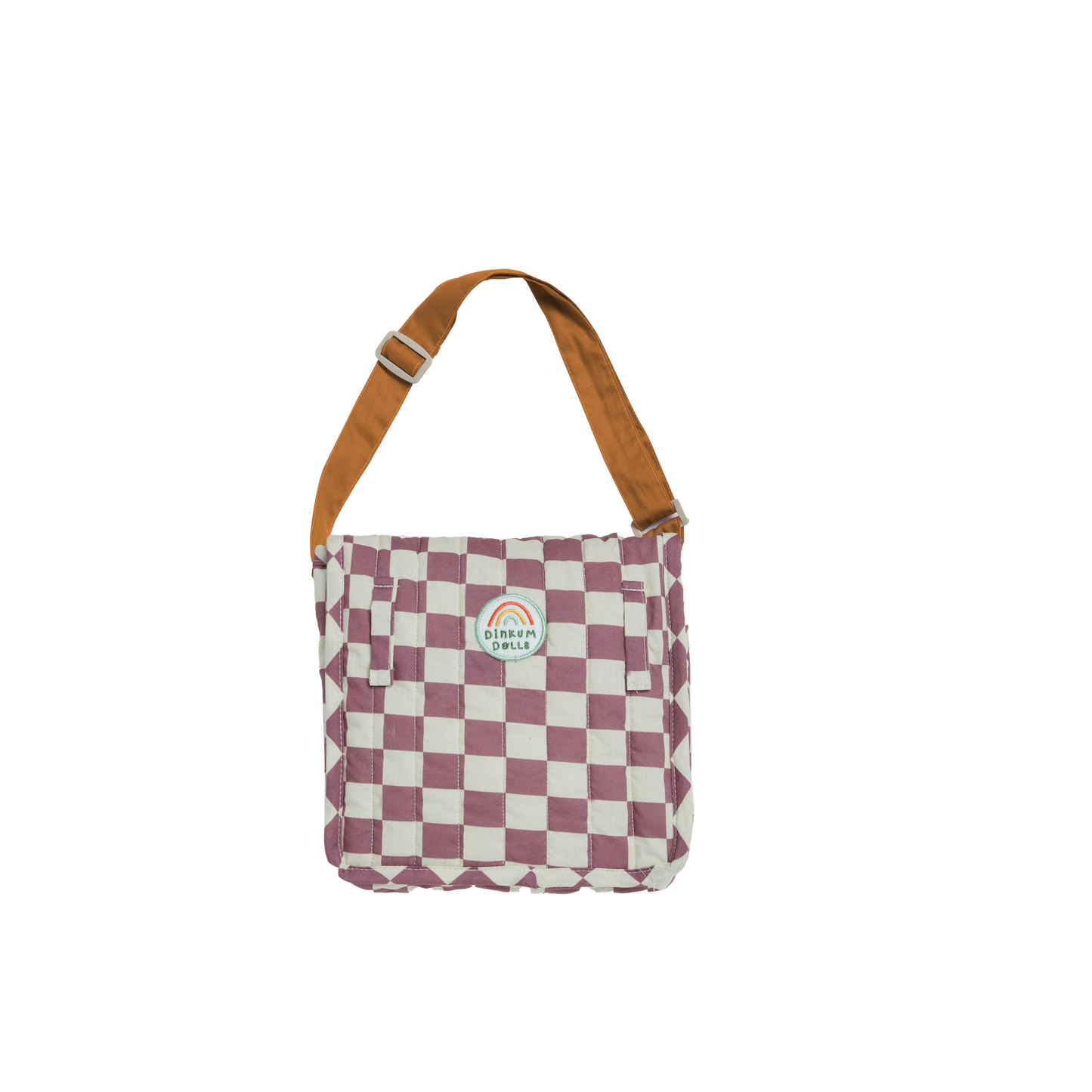 Olli Ella Carrie Convertible Changing Bag and Mat Plum Check