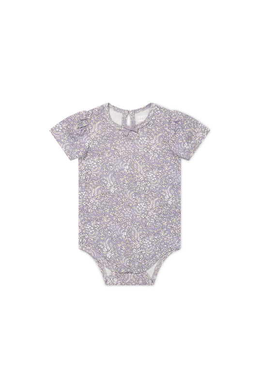 Jamie Kay Organic Cotton Cap Sleeve Bodysuit April Lilac