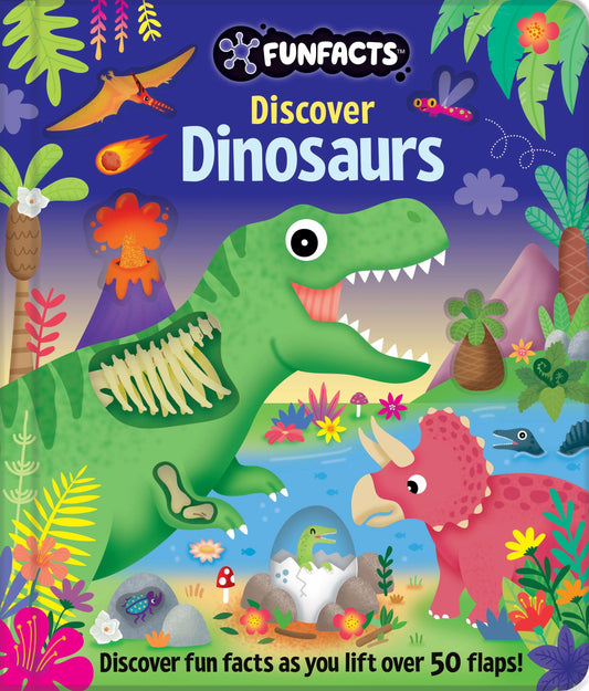 Book Fun Facts Lift the Flap Board Book Discover Dinosaurs