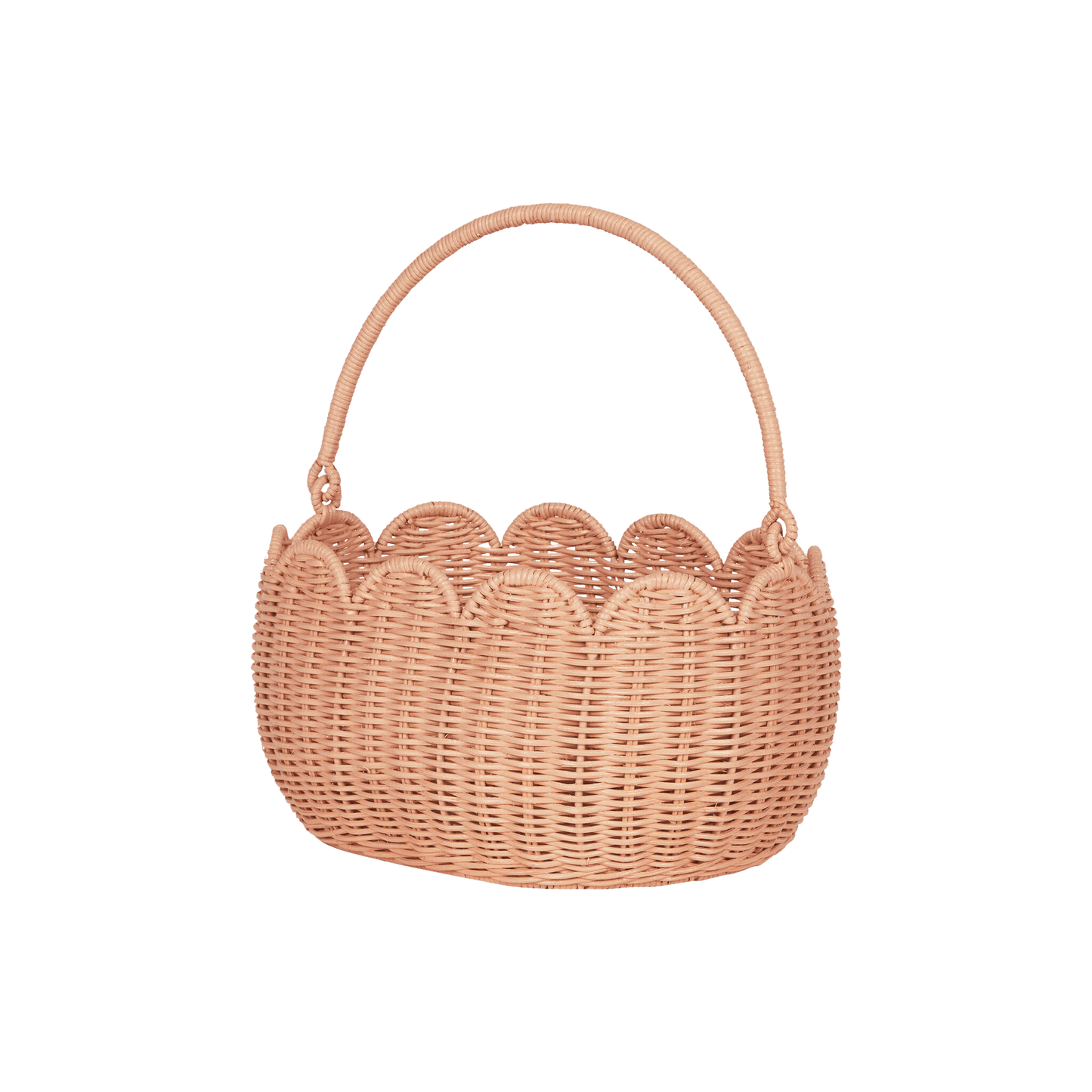 Olli Ella Petal Basket Seashell Pink