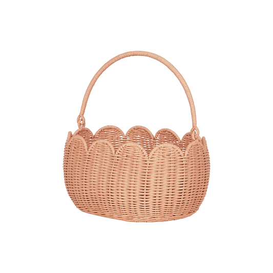 Olli Ella Petal Basket Seashell Pink